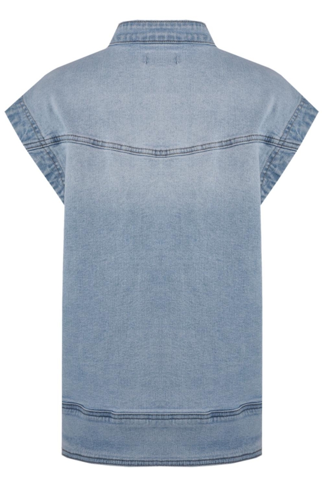 KAIA GILET 25ZFNF02 DENIM LIGHT BLUE